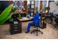 DEERHORN® Kancelársky stôl z dubového dreva a čierneho kovu bez zásteny